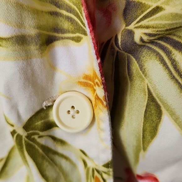 Tropical Floral & Palm Jacket/Blazer Size L Vintage Jamaica Bay - Picture 5 of 7